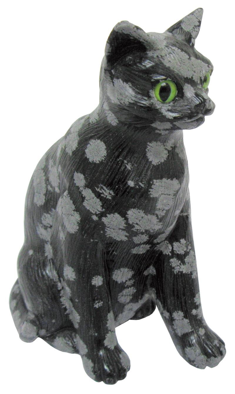 Snowflake Obsidian Cat (GS161)